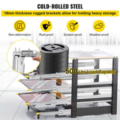 Drawer Slides with Lock, 1 Pair 30 inch, Heavy-Duty Industrial Steel up to 500 lbs Capacity, 3-Fold Full Extension, Ball Bearing Lock-in & Lock-Out, Side Mount