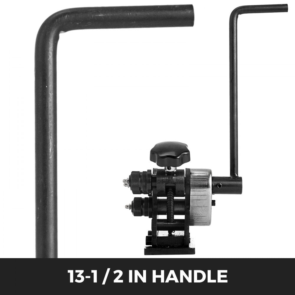 Bostome Ring Roller Bender with heat-treated steel for bending 1/4in rods into 3in rings.