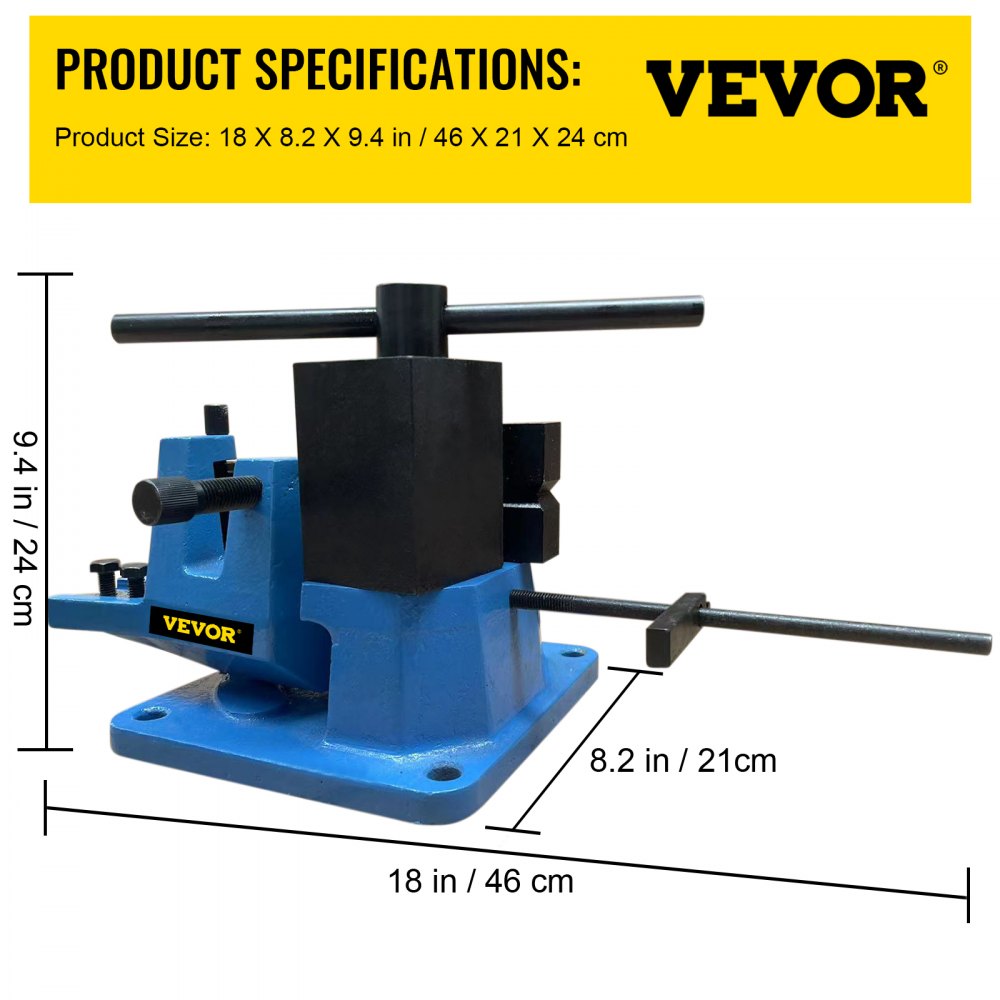 Bostome UB-100 Universal Metal Bender with a detachable lever and 120° bending angle.