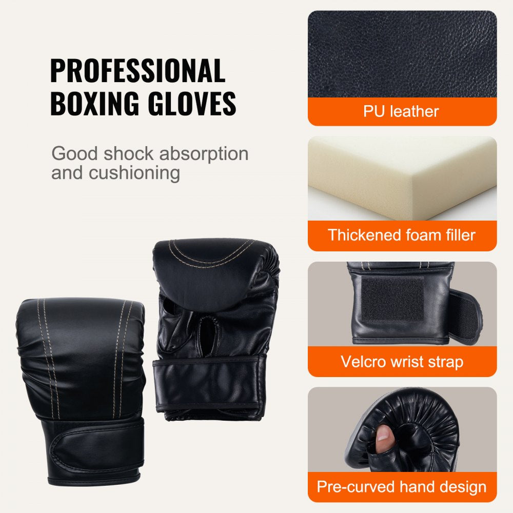 Punching Bag for Adults, 4ft PVC Heavy Boxing Bag Set, Punching Bag with Chains and Gloves, Hanging Boxing Bag for MMA Karate Judo, Muay Thai Kickboxing Boxing, Home Gym Training, (Unfilled)