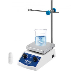 SH-2 Magnetic Stirrer, 0-2000 RPM, 1000ml Mixing Capacity Laboratory Magnetic Stirrer Hotplate w/ Stand, 180W Heating Power 380°C Max Heating Temperature, for Lab Liquid Mixing Heating