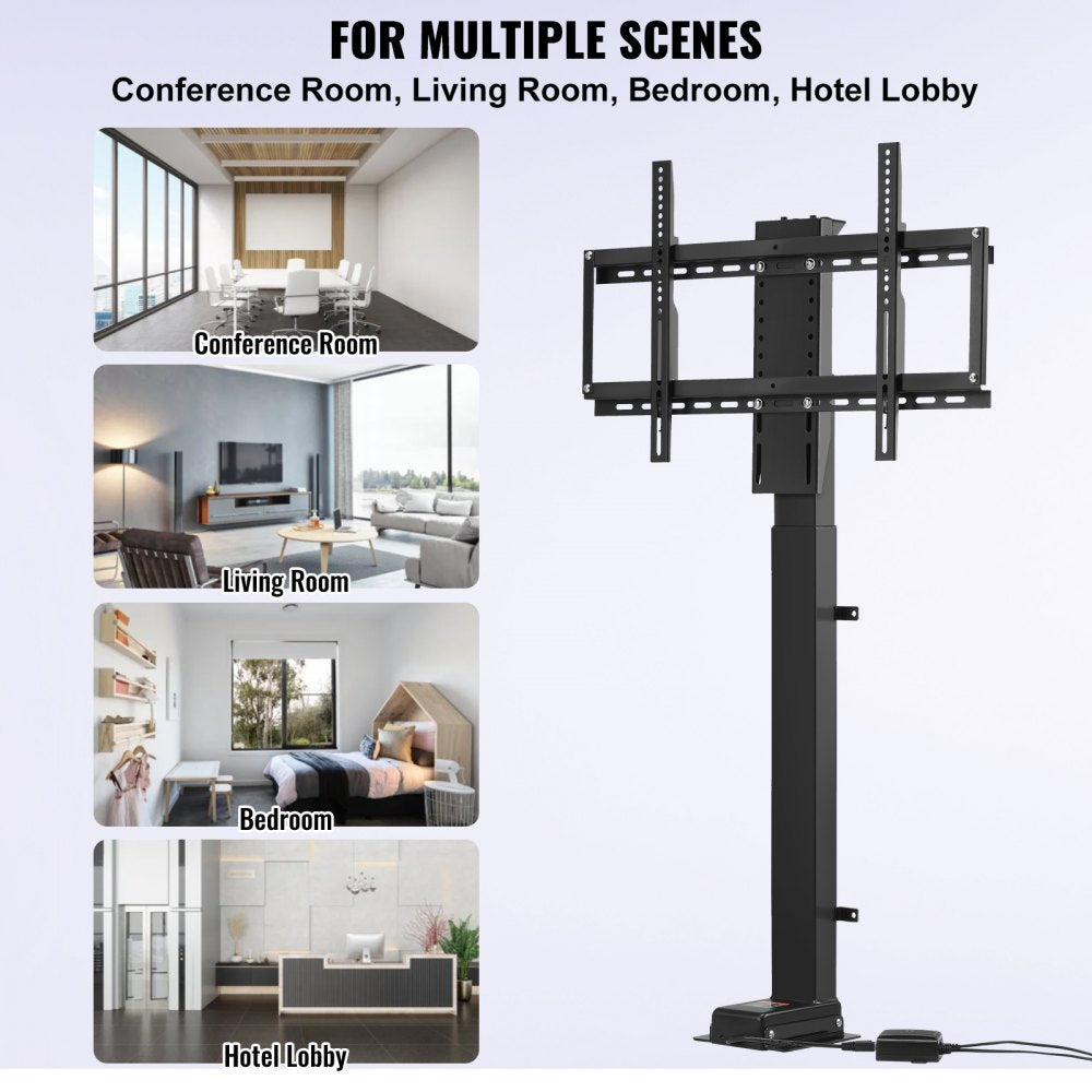 Motorized TV Lift Stroke Length 39.4 Inches Motorized TV Mount Fit for 32-70 Inch TV Lift with Remote Control Height Adjustable 28.74-68.11 Inch,Load Capacity 154 Lbs