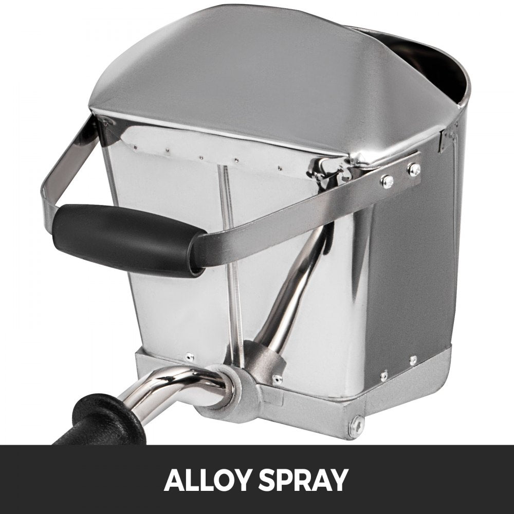Stainless steel 4-jet pneumatic cement mortar sprayer with 80cm handle.