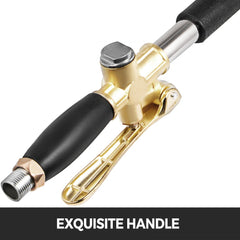 Bostome 4-jet stainless steel cement mortar sprayer with 80cm pneumatic gun and black handle.