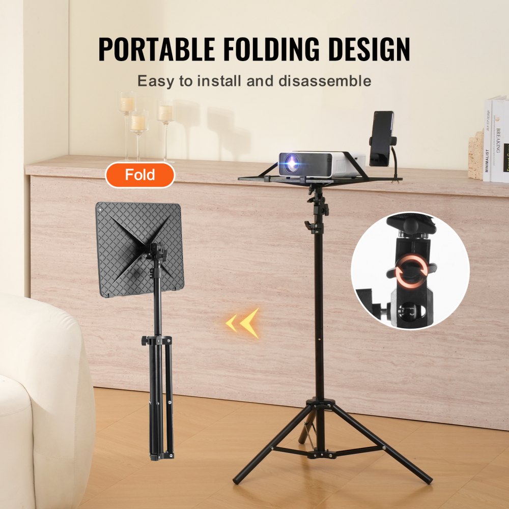 Projector Stand Laptop Stand Tripod Adjustable Height from 26.97 to 63 in