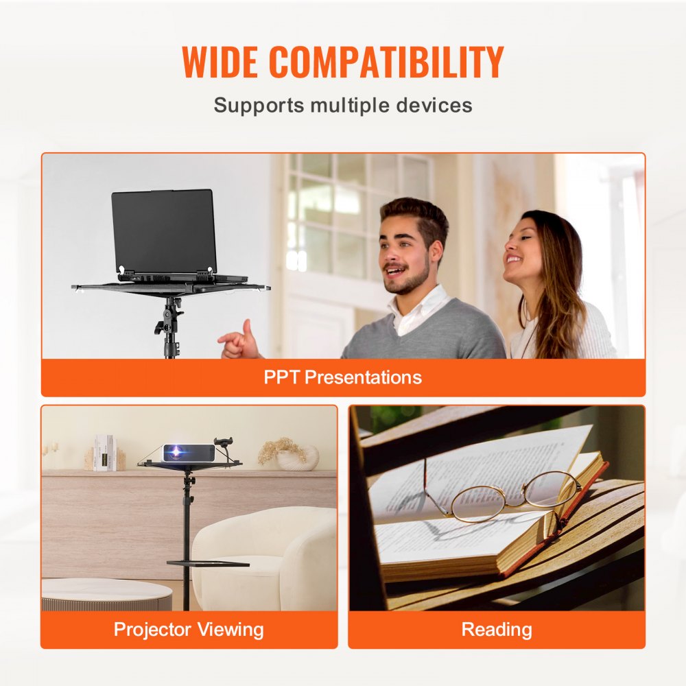 Projector Stand with Wheels Laptop Stand Tripod Height from 31.3 to 67.3"