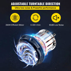 Electric pottery wheel with 11-inch turntable, foot pedal, and adjustable lift-top table.