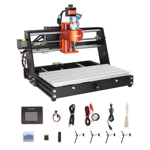 CNC Router Machine, 60W, 3 Axis GRBL Control Wood Engraving Carving Milling Machine Kit, 300 x 200 x 60 mm/11.8 x 7.87 x 2.36 in Working Area 1200 RPM for Wood Acrylic MDF PVC Plastic Foam Vinyl