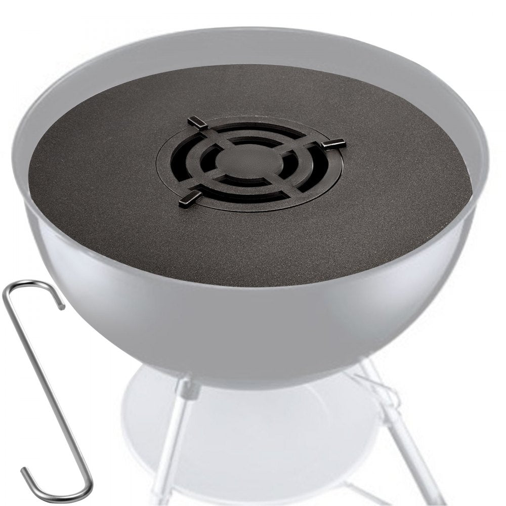40" Replacement BBQ Grill Griddle Grate, Carbon Steel Griddle Grill with Center Grate, Easy Maintenance Grate Insert For 18 Inch Kettle BBQ, Griddle Grill Attachment for Round Grills, Burgers