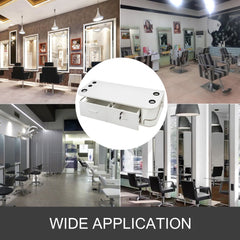 White Wall Mount Styling Station Classic Locking 2 Drawers Storage Beauty Salon Equipment 5 Hair Dryer Holes Locking Cabinet for Beauty Salon or SPA, Barber Shop, Home & Bathroom