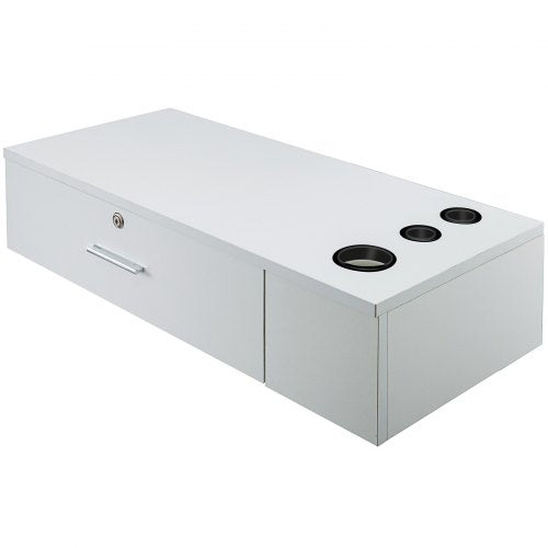 White Salon Wall Mount Stations Styling Classic Locking Storage Beauty Salon Spa Equipment Barber Stations
