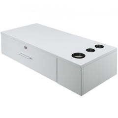 White Salon Wall Mount Stations Styling Classic Locking Storage Beauty Salon Spa Equipment Barber Stations