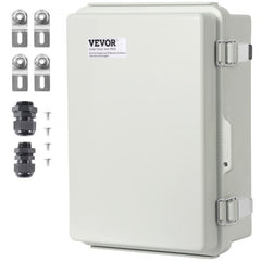Outdoor Electrical Junction Box, 11.81 x 7.87 x 7.08 in, ABS Plastic Electrical Enclosure Box with Hinged Cover Stainless Steel Latch, IP67 Dustproof Waterproof for Outdoor Electrical Projects
