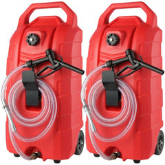 16 Gallon Fuel Caddy, 7.8 L/min, Portable Gas Storage Tank Container with Hand Pump Rubber Wheels, Fuel Transfer Storage Tank for Gasoline Diesel Machine Oil Car Mowers Tractor Boat Motorcycle