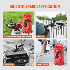 16 Gallon Fuel Caddy, 7.8 L/min, Portable Gas Storage Tank Container with Hand Pump Rubber Wheels, Fuel Transfer Storage Tank for Gasoline Diesel Machine Oil Car Mowers Tractor Boat Motorcycle