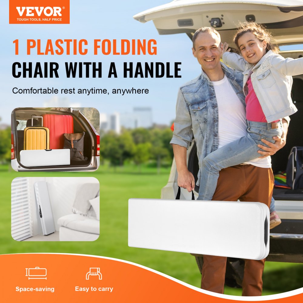 6FT Plastic Folding Bench Portable Outdoor Bench for Picnic Camping Garden