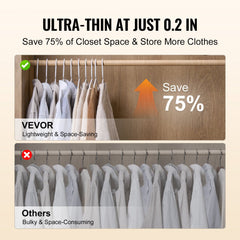 Hangers, 0.2 in Ultra-Thin, 50 Pack White Plastic Hangers with Stable Triangular Top Structure & Wider Notch Design, Non-Slip Space Saving Hangers, Fit for T-Shirt, Shirt, Sling & Pant
