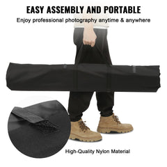 12 x 10 ft Heavy Duty Backdrop Stand, Height Adjustable Photography Backdrop Stand, Background Support System with 6 Clamps and A Carry Bag, for Party, Wedding, Display, Photo
