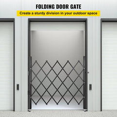 Single Folding Security Gate, 48" H x 66" W Folding Door Gate, Steel Accordion Security Gate, Flexible Expanding Security Gate, 360° Rolling Barricade Gate, Scissor Gate or Door with Padlock