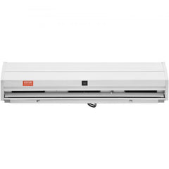 White 36-inch unheated indoor air curtain with 900 CFM, 2 speeds, and 110V plug.