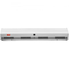 Wall-mounted Bostome 48" air curtain with 1200 CFM airflow and two-speed operation.