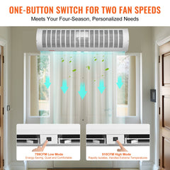 Bostome 36" commercial air curtain with two-speed settings and wall-mounted design.