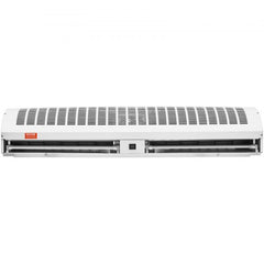 A white 48-inch unheated indoor air curtain with a Vevor logo and a control switch.