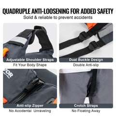 Watersports Life Vest PFD 80N Buoyancy Life Jacket for Men & Women S