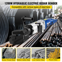 Portable Bostome Electric Rebar Bender with ergonomic handle and hydraulic motor for fast bending.