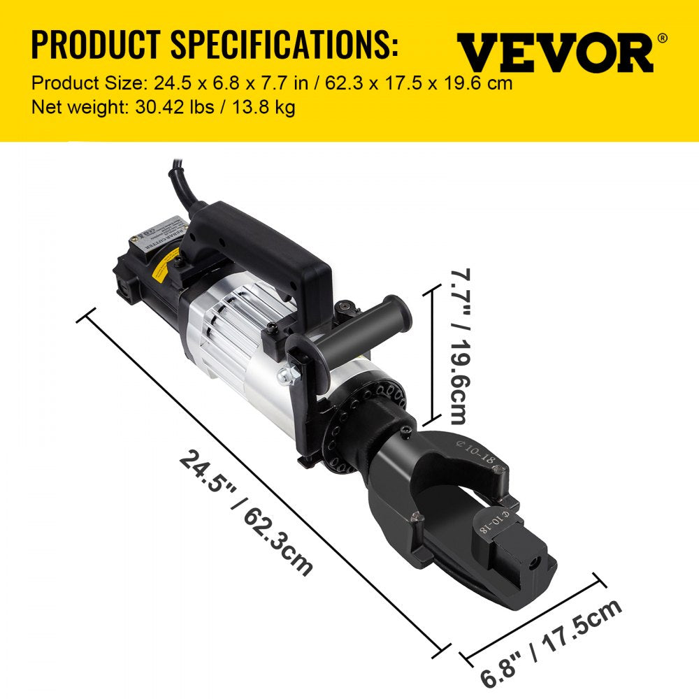 1.5 KW Electric Rebar Bender, 1``(25 mm) Hydraulic Electric Hand Held Rebar Bender, within 5 s, 110 V