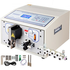 SWT508-SD Computer Wire Cutting Stripping Peeling Machine 0.1-4.5mm² Automatic Wire Cutter Stripper 1-9999 mm Cutting Length Wire Stripping Machine