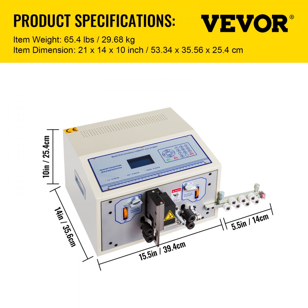 SWT508-SD Computer Wire Cutting Stripping Peeling Machine 0.1-4.5mm² Automatic Wire Cutter Stripper 1-9999 mm Cutting Length Wire Stripping Machine