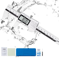 Digital Caliper, 0-6" Calipers Measuring Tool, Electronic Micrometer Caliper w/ ABS Oringinal Zero Function, Large LCD Screen & 4 Measurement Modes, Inch & mm Conversion, Extra 2 Batteries