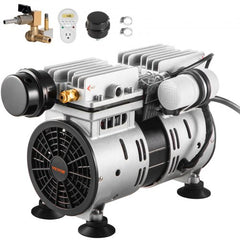 Aerator, 550W Power 5.2CFM for Up to 3 Acre 50` Includes 3/4 HP Compressor & Timer & Valves, Air Compressor for Deep Water Oxygen Circulation, for Pond, Lake, No Diffuser, Black