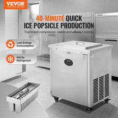 Commercial Popsicle Machine 2 Mold Set - 52 PCS Ice Pops Making Machine