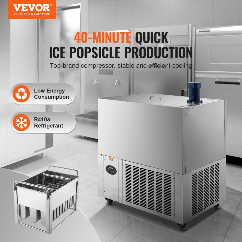Commercial Popsicle Machine 4 Mold Set - 120 PCS Ice Pops Making Machine