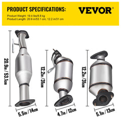 Traverse 09-17 Catalytic converter 3.6L V6 for GMC Acadia 07-17 for GMC Acadia 07-17 for Saturn Outlook 07-10 Complete Set 1