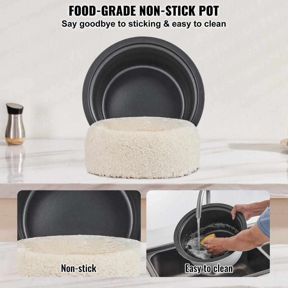 Commercial Rice Cooker 50-Cup Non-Stick Pot 10L 24H Keep Warm Restaurant