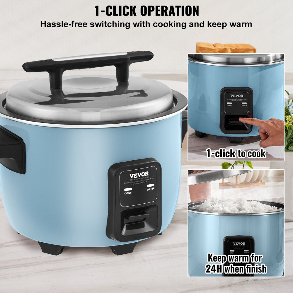 Commercial Rice Cooker 50-Cup Non-Stick Pot 10L 24H Keep Warm Restaurant