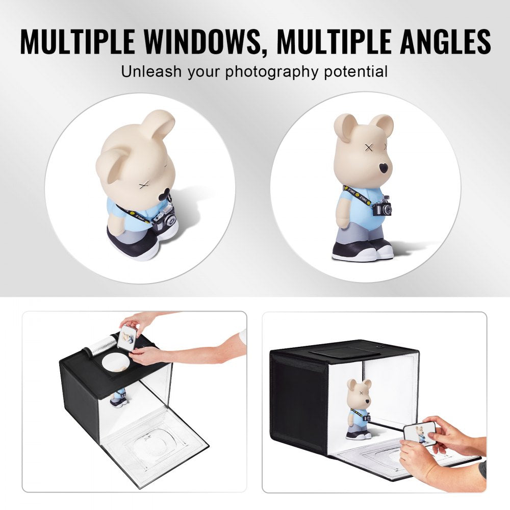 Photo Studio Light Box 12"x12" 3000-5600K Adjustable 3 Color Temperatures