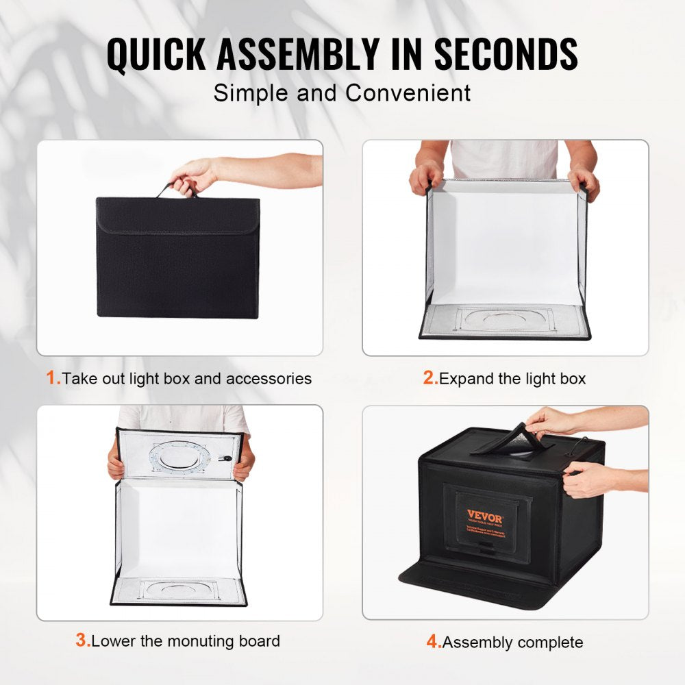 Photo Studio Light Box 12"x12" 3000-5600K Adjustable 3 Color Temperatures