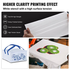 Screen Printing Kit, 6 Pieces Aluminum Silk Screen Printing Frames, 20x24inch Silk Screen Printing Frame with 160 Count Mesh, High Tension Nylon Mesh and Sealing Tape for T-shirts DIY Printing