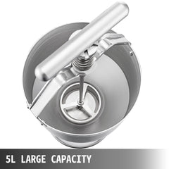 Donut Depositor 5L Capacity Donut Dropper Hopper Food-Grade Aluminum Manual Donut Dispenser 6 Adjustable Thicknesses Donut Hopper with Stand Donut Batter Dispenser for Home & Commercial Use