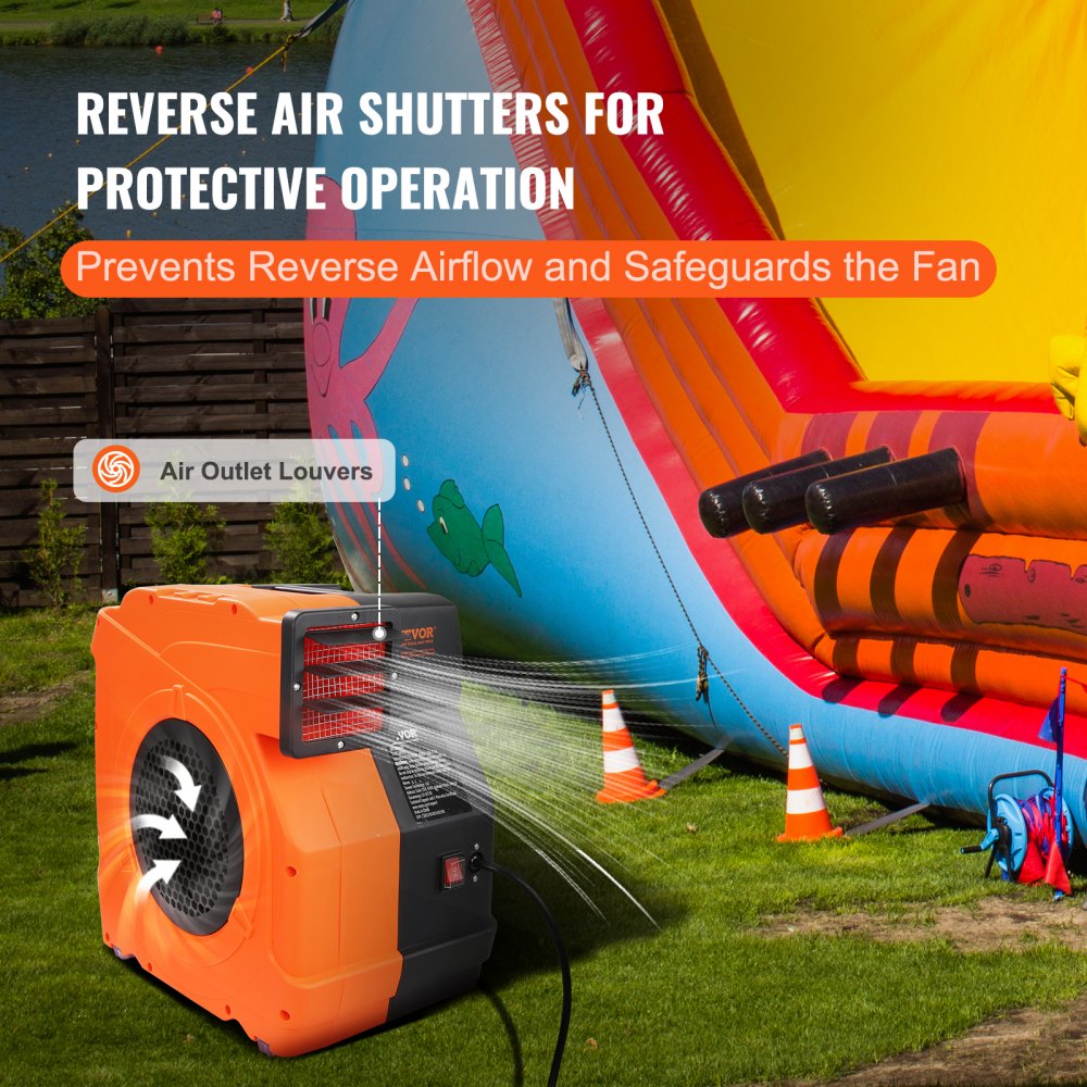Bostome 1500W bounce house blower with a 2.1HP motor and lightweight design for easy transport.