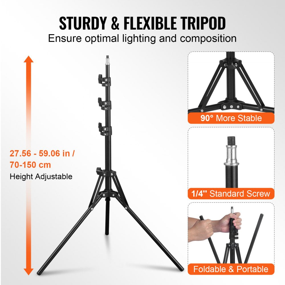 Softbox Lighting Kit 16 in x 16 in 3000-6500K Adjustable for Shooting
