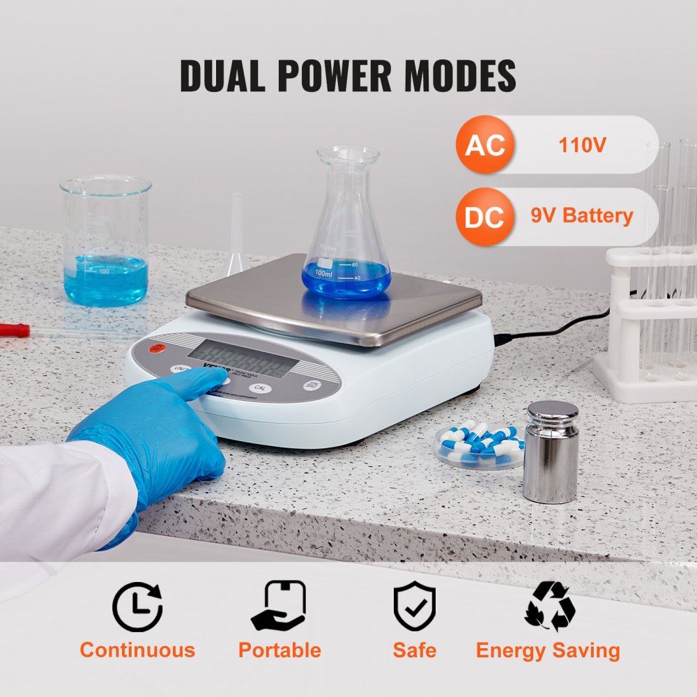 Analytical Balance Lab Scale 3000g x 0.01g 13 Units Conversion Electronic
