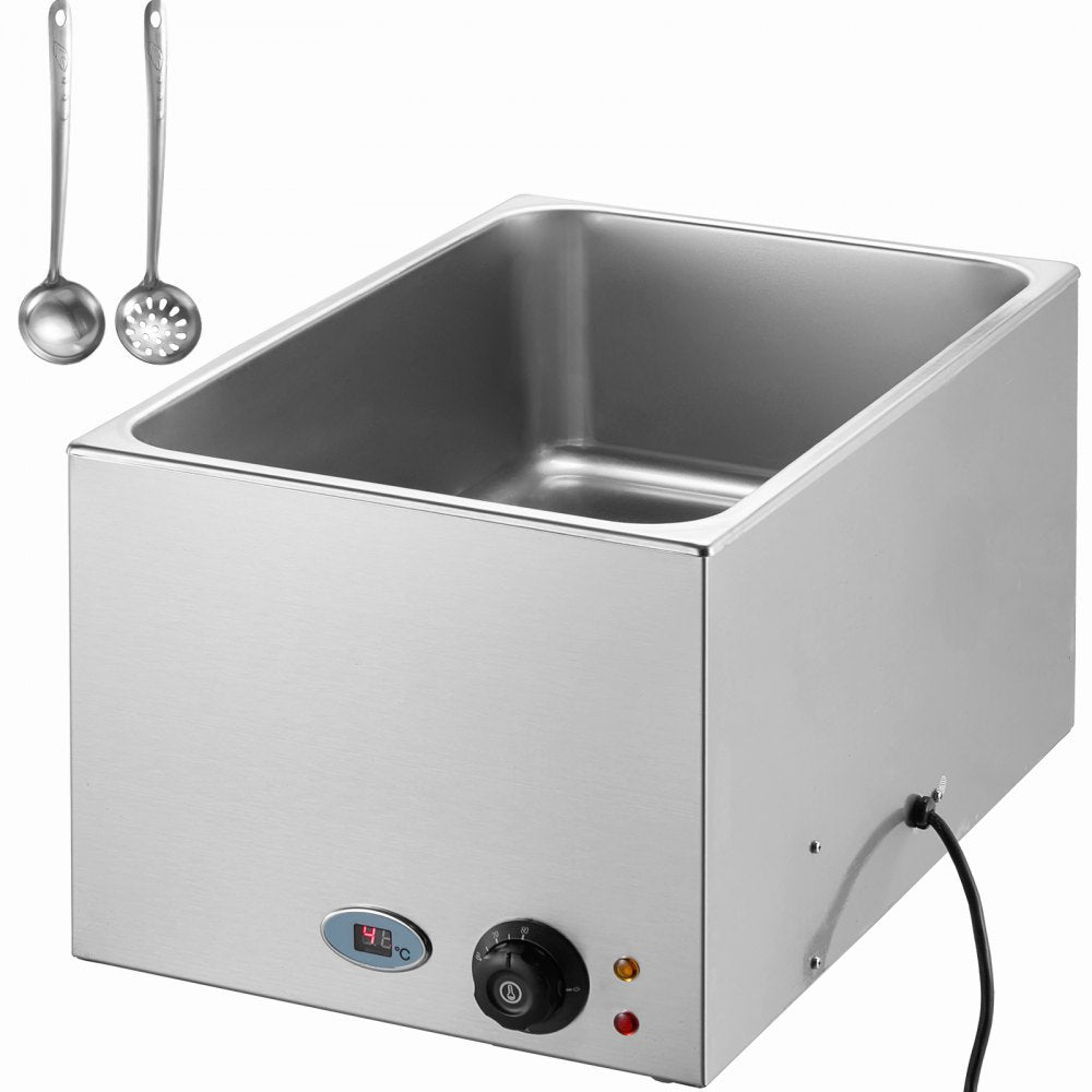 Commercial Electric Food Warmer Countertop Buffet 19Qt 1200W Bain Marie