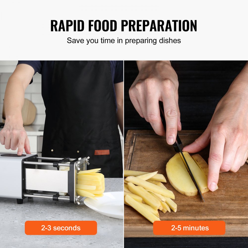 Electric French Fry Cutter Stainless Steel Potato Vegetable Slicer Chopper