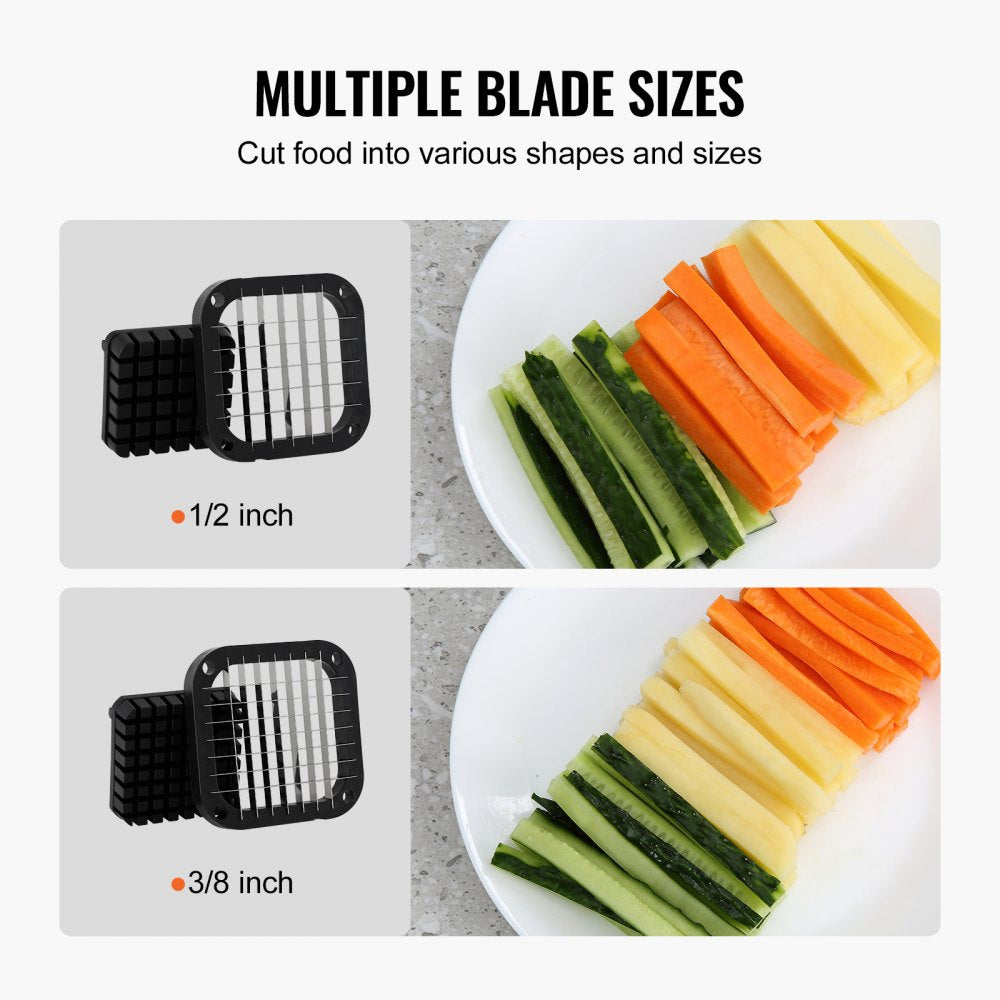 French Fry Cutter Stainless Steel Potato Vegetable Slicer Chopper 2 Blades