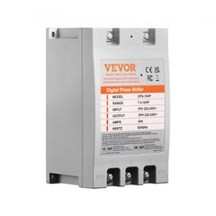 3 Phase Converter - 10HP 30A 220V Single Phase to 3 Phase Converter, Digital Phase Shifter for Residential and Light Commercial Use, 220V-240V Input/Output (One Converter for One Motor Only)